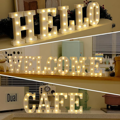LED Marquee Sign Light Up Letters, Alphabet Light Up Letters Sign, Battery Powered LED Letter Lights for Night Light, Wedding, Birthday, Party, Christmas or Home Decor (Letter F)