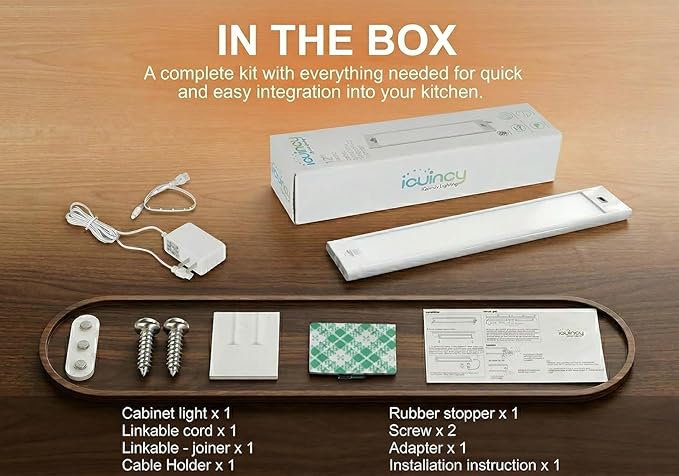 18 Inch Under Cabinet Lights Plug in, Hand Wave Activated Under Cabinet Lighting for Kitchen, 5 CCT Dimmable Under Counter Lighting, Kitchen Lights Under Cabinet Task Lighting, 450LM 8W