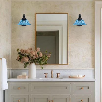 XIEDUN Vanity Light Black Wall Sconces Modern 1-Light Bathroom Sconces