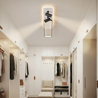 EIDISUNY Modern LED Ceiling Light Remote Control, 39.3in Linear Ceiling Light with 2 Adjustable Spotlights 65W, Dimmable 3CCT, Long Ceiling Light Fixture for Bedroom Kitchen Living Room