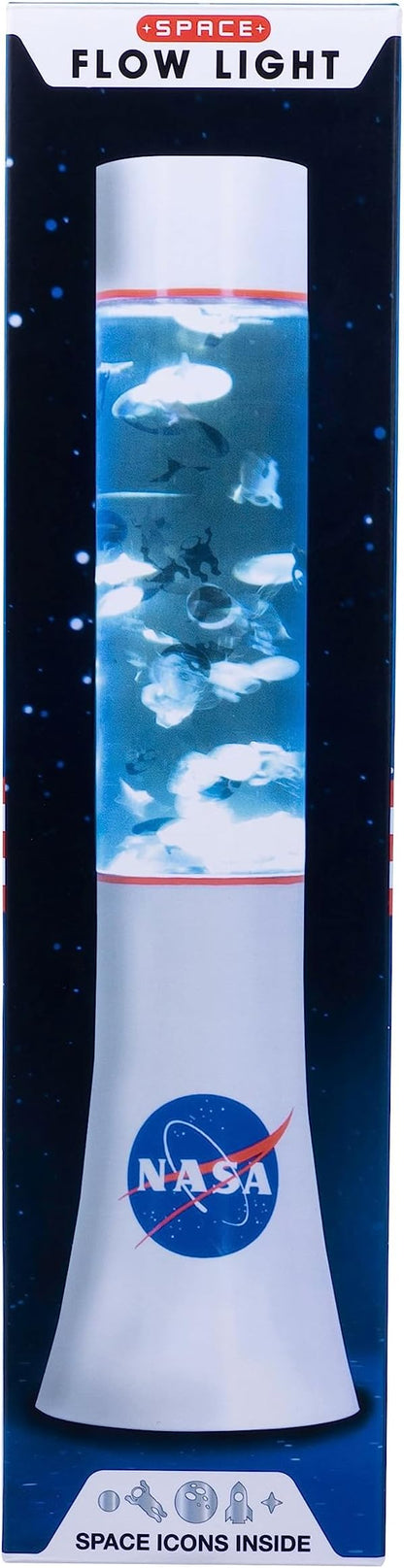 Fizz Creations NASA Inspired Space Flow Light. 13.2 inches Tall Mood Light Featuring Foil Space Icons. USB Powered with Included Cable. NASA Space Inspired Merchandise