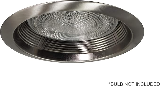 NICOR Lighting 6 inch Nickel Wet Location Rated Cone Baffle Trim, Fits 6 inch Housings (17550ANKWL)