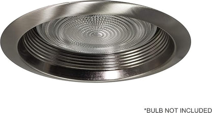 NICOR Lighting 6 inch Nickel Wet Location Rated Cone Baffle Trim, Fits 6 inch Housings (17550ANKWL)