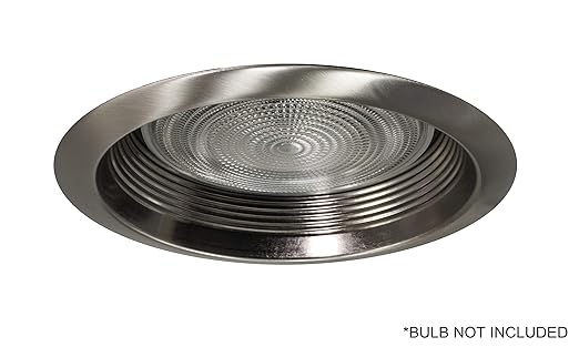 NICOR Lighting 6 inch Nickel Airtight Cone Baffle Trim, Fits 6 inch Housings (17550ANK)