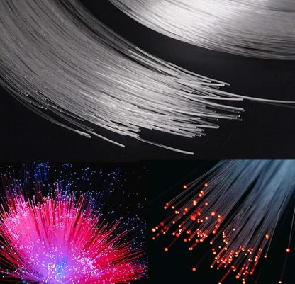 AZIMOM End Glow Fiber Optic Cable, PMMA 150pcs 0.03in 6.5ft Fiber Strands Lights Roll 0.75mm 2Meter Starlight Headliner Strings Star Sky Roof Ceiling Decoration