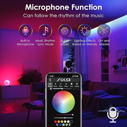 WLED Controller ESP32 with Microphone, Addressable LED Controller for RGB RGBW Light Strip WS2812B SK6812 WS2811 TM1814 WS2813 WS2815 5-24V ESP32