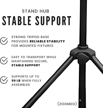 CHAUVET DJ CH06 Lightweight Lighting Stand w/T-Bar (50lb Capacity)