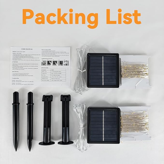 Solar String Lights Outdoor Waterproof 6 Pack Total 198ft 600LED 8 Modes Twinkle Lights Solar Fairy Lights for Patio, Garden Yard Party Tree Christmas Halloween Decoration, Warm White