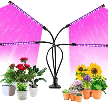 Clip On Grow Light for Indoor Plants,Full Spectrum Led Plant Grow Lights with Auto-Timer, Plant Growing Lamp for Seed Starting,Houseplants, Bonsai, Pot Plant,4 lamp