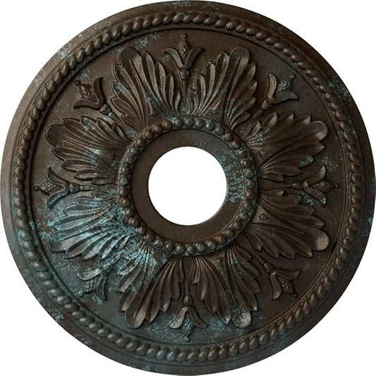 Ekena Millwork CM18ED1BBS Edinburgh Ceiling Medallion, Bronze Blue Patina