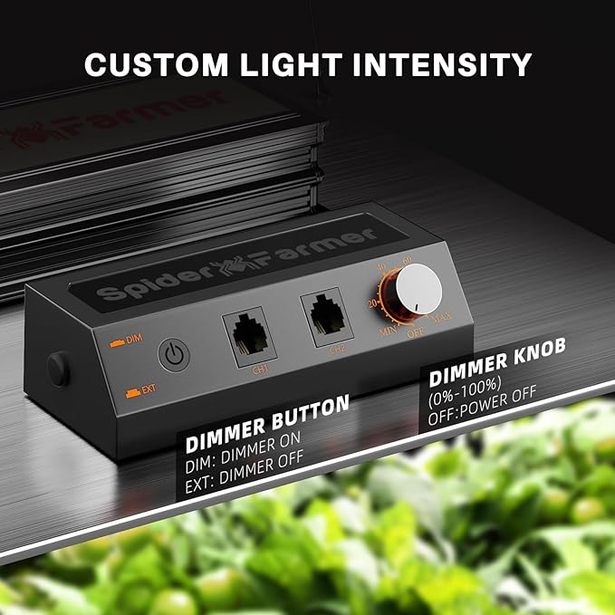 Spider Farmer SF1000-2Pack 200W LED Grow Light for Indoor Plants, Upgraded High Efficiency LEDs, Dimmable Full Spectrum High PPFD, Deep Penetration for Seed Starting/Vegetables/Bloom in 2x4 Grow Tent