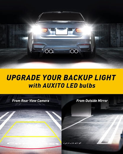 AUXITO 7440 7443 LED Bulb Reverse Lights, Super Bright 7441 7444 992 W21W LED Bulbs with Projector for Reverse Tail Brake Signal Back Up Parking Marker License Plate Lights, 6000K White