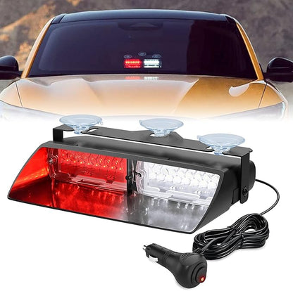 Nilight Red and White Emergency Strobe Lights Windshield Hazard Warning Safety Flash with Suction Cups Super Bright LED Light for Police Enforcement Firefighters Vehicle Truck