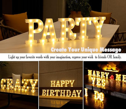 Small Led Marquee Letters, Light Up Letters, 8.58 Inch Led Letter Lights, Battery Powered Lighted Sign for Table, Party, Birthday, Christmas Decor (Letter Y)