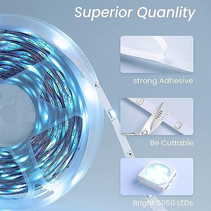 GUPUP Smart WiFi Led Lights 100 ft, Compatible with Alexa and Google Assistant Devices, Voice Control, Music Sync Color Changing Strip Lighting, App&Remote Controlled Indoor Light for Bedroom, Party