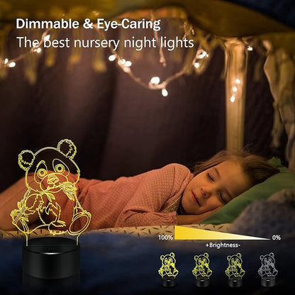 BASSI Panda Gift Panda Lamp for Kids, 16 Colors Changing Remote Control Night Light Panda Toy - Birthday for Boys Girls Age 3 4 5 6 7 8 9 Teenages
