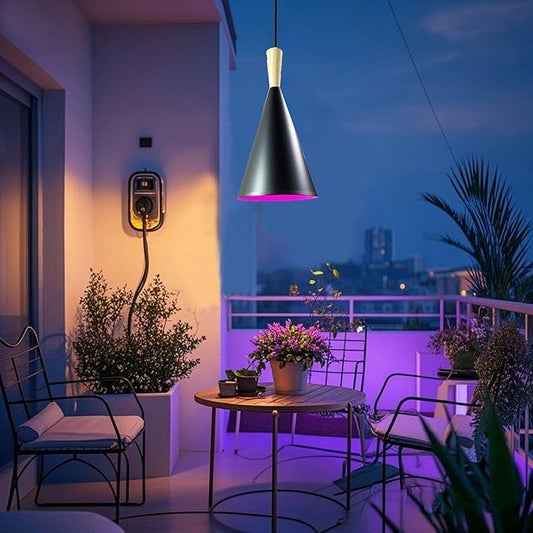 Wall-Mounted Grow Light for Indoor Plants,Full Spectrum LED Plant Light with 15W Bulb, Plug-in Wall Plant Lamp with 16.5ft Cord and Switch,Perfect for Mushrooms,Flowers,Herbs,Seedlings&Gardens