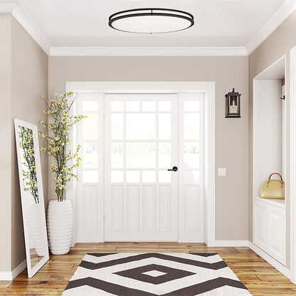 Design House 32 Inch Owens Integrated LED Indoor Ceiling Light, Dimmable, Matte Black – Design House, 588863-BLK