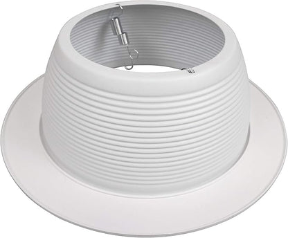 NICOR Lighting 6 inch White Recessed Baffle Trim with 1 inch Trim Ring, Fits 6 inch Housings (17511-1)