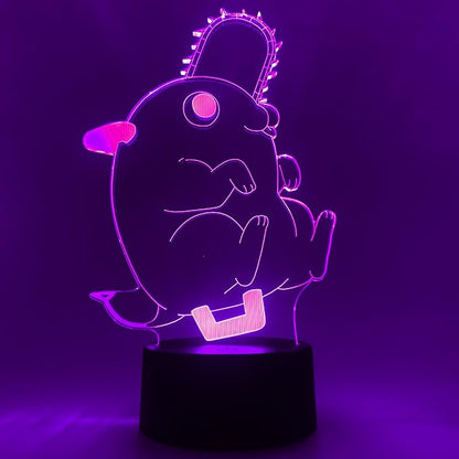 Otaku Lamps Pochita Chainsaw Man – Anime Lamp Figure Night Light, 16 Color RGB LED – 3D Anime Room Décor Gift for Otaku