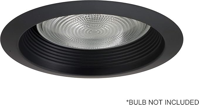 NICOR Lighting 6 inch Black Wet Location Rated Cone Baffle Trim, Fits 6 inch Housings (17550ABKWL)