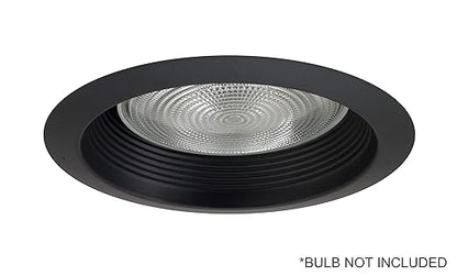 NICOR Lighting 6 inch Black Airtight Recessed Cone Baffle Trim, Fits 6 inch Housings (17550ABK)