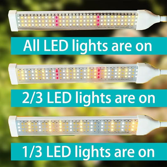 315 LED Grow Lights for Indoor Plants Full Spectrum, LED Plant Light with Stand, Adjustable Height, Plant Grow Lights with Auto 4/8/14/H Timer for Indoor Tall Plants.