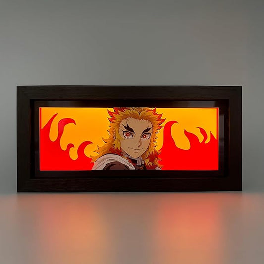 Rengoku Light Box - Demon Slayer – Anime Lamp Figure Night Light – 3D Anime Room Décor Gift for Otaku