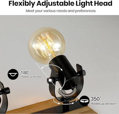 3 Light Plug in Track Light,Farmhouse Plug in Ceiling Light with 14.76-Foot Cord,Rotatable Ceiling Spotlight for Kitchen Dining Room Cabinet Hallway Living Room(No Bulb)