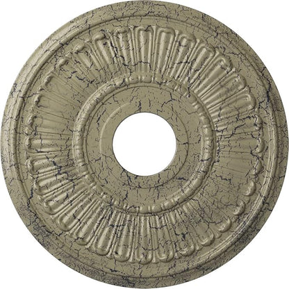16"OD x 3 5/8"ID x 3/4"P Melonie Ceiling Medallion (Fits Canopies up to 6 3/8"), Hand-Painted Castle Stone Crackle