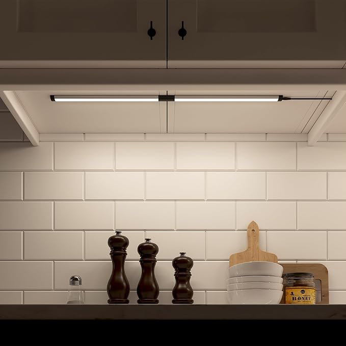 GETINLIGHT 12-inch Plug-in LED Under Counter Lights for Kitchen, Day Light 5000K, Pack of 3, IN-0110-23-SN-5K