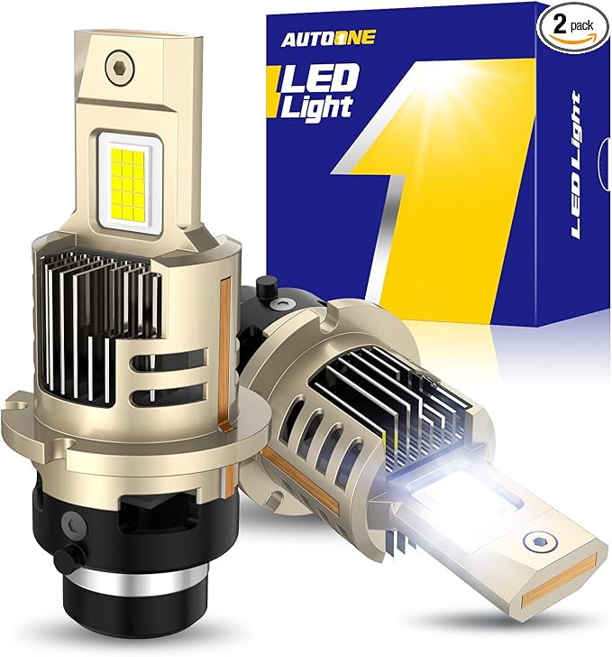 AUTOONE D4S Bulb, 60000LM LED Bulb, 3 Min Quick Install, 20 Years Lifespan, No Flicker