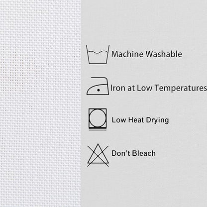 Hiasan Faux Linen Rectangle Tablecloth - Wrinkle and Stain Resistant Washable Table Cloth for Kitchen Dining Room Holiday Table Cover for Party Dinner, White, 54 x 108 Inch