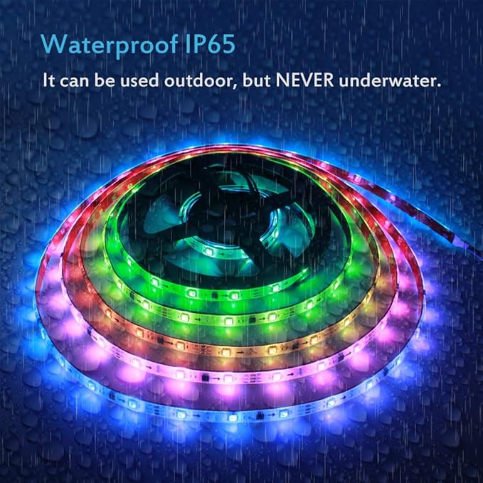 ALITOVE WS2811 LED Strip RGB Addressable LED Rope Light 12V 5m 150 LEDs Dream Color LED Lights Waterproof IP65 with Heavy Duty Self-Adhesive Back for Halloween Christmas Raspberry Pi DIY