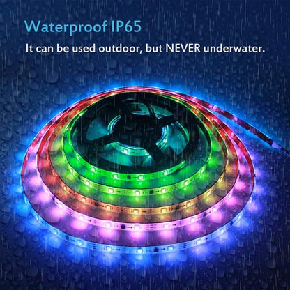 ALITOVE WS2811 LED Strip RGB Addressable LED Rope Light 12V 5m 150 LEDs Dream Color LED Lights Waterproof IP65 with Heavy Duty Self-Adhesive Back for Halloween Christmas Raspberry Pi DIY