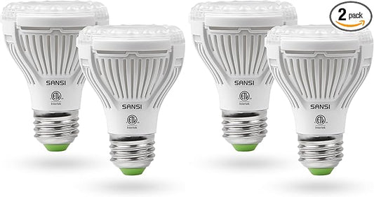 SANSI LED Grow Light Bulb for Seeds and Greens, Full Spectrum 10W Grow Light (150 Watt Equiv) with Optical Lens for Indoor Plant, High PPFD, E26 Base, 4-Pack