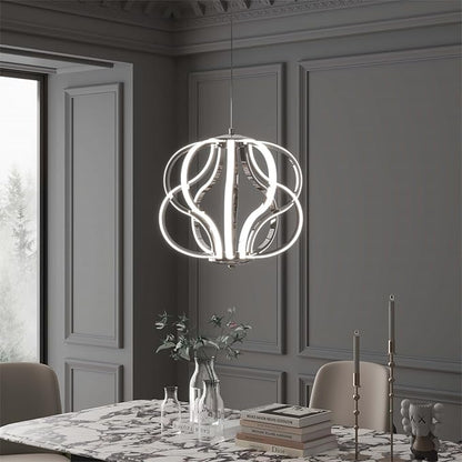 Modern LED Chandelier Acrylic Design Adjustable Hanging Chandelier Easy Install Suitable for Dining Room Living Room Bedroom Kitchen and Corridor