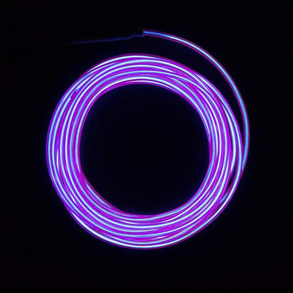 lychee EL Wire Neon Glowing Strobing Electroluminescent Light El Wire w/Battery Pack for Parties, Halloween Decoration (Purple, 9ft)