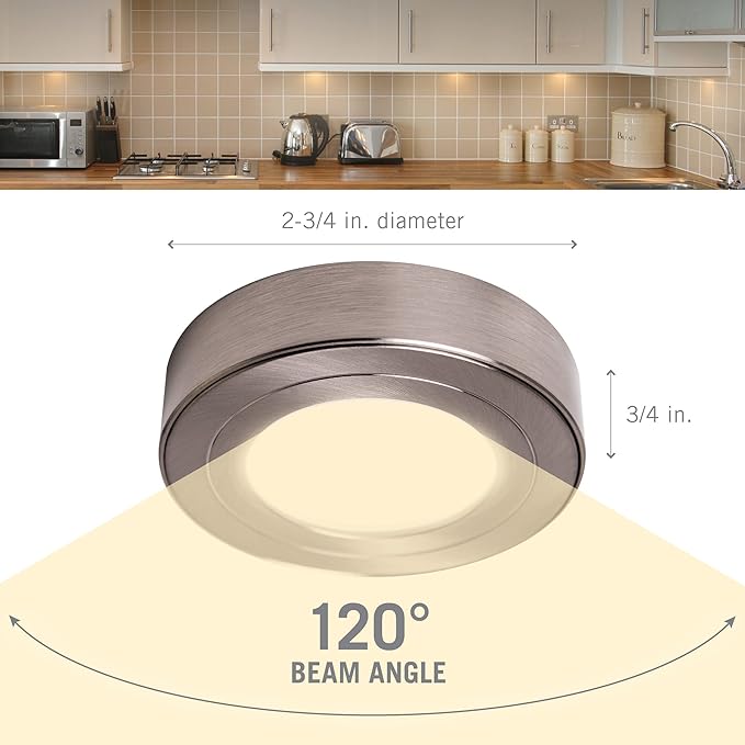 Armacost Lighting PureVue SoftBright-White (3000K) Dimmable LED Puck Light, Matte Black Finish, (233413)