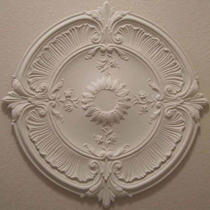 Ekena Millwork CM30AT2-03000 30 1/8"OD x 3"ID x 1 1/2"P Attica Acanthus Leaf Ceiling Medallion, Fits Canopies up to 3-1/4", 2 Piece