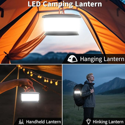 Camping String Lights, 4 in 1 Retractable String Lights, Quick 30s Recovery, 32.8ft Rechargeable LED Fairy Lights for Outside, 32.8ft Portable Tent Lights for Tent Patio Awning Garden RV Decoration
