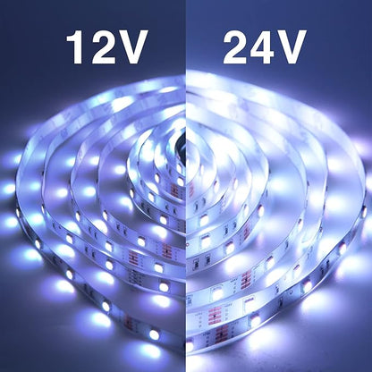 VOLIVO 130ft Led Strip Lights for Bedroom, Color Changing Led Light Strips Kit with Bluetooth App Control and IR Remote, RGB Music Sync Lighting for Room, Home Decor