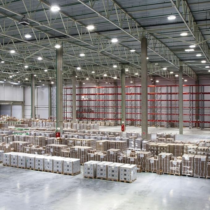 Lithonia Lighting Compact Pro Round LED High Bay Light, Ceiling Lighting Fixture, Adjustable 12000/15000/18000 Lumens, Selectable 4000K/5000K, UVOLT 120–347V, Black (CPRB ALO13 UVOLT SWW9 80CRI DBL)