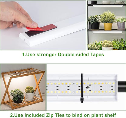 FOXGARDEN Grow Light, Full Spectrum Plant Light Strip for Indoor Plants, 288 LED Bright Grow Lamp with Auto On/Off Timer 4/8/12H, 3 Switch Modes, 10 Dimmable Brightness, 3 Packs