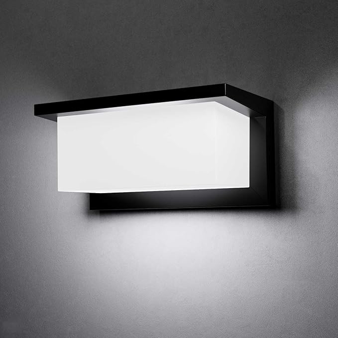 rosykite Modern Led Outdoor Wall Lights for House, 18W Porch Light Fixture 3000K 4000K 5000K CCT Selectable, Waterproof IP65 Exterior Lighting for Garage,Front Door