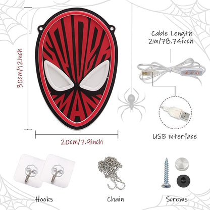 Spider-Man Neon Signs Anime LED Neon Lights USB Powered for Wall Decor Art Bedroom Mar-vel Fans Man Gave Bar Pub Party Game Children Kids Holiday Gift