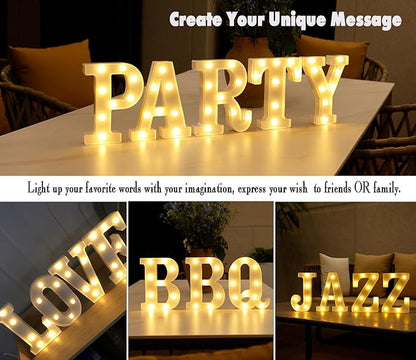 Small Led Marquee Letters, Light Up Letters, 8.58 Inch Led Letter Lights, Battery Powered Lighted Sign for Table, Party, Birthday, Christmas Decor (Letter V)