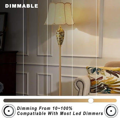 ALIDE E12 4000K Dimmable LED Light Bulb 5W,Replace 40W E12 Halogen Equivalent,T6 Base 120V E12 C7 LED Candelabra Bulbs Natural White for Pendant Chandelier Lighting,450lm,10Pack