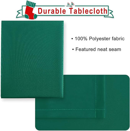 Hiasan Tablecloth for Rectangle Tables - Waterproof and Spillproof Washable Fabric Table Cloth for Dining Room Kitchen Party, 60 x 102 Inch, Emerald Green