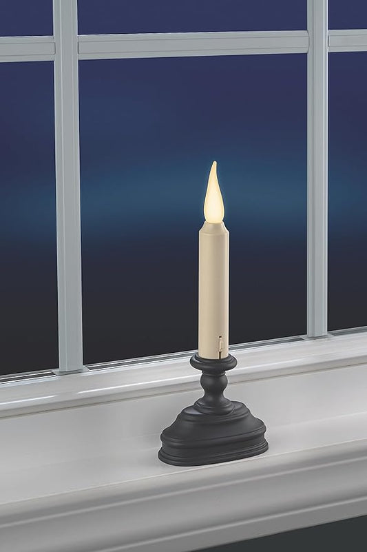 Xodus Innovations FPC1620A-6 Battery Operated 9 Inch Window Candle New Dynamic 3 D Warm White Flicker Flame, with 3 Position Switch and Automatic On Timer, Pack of 6, Black/Aged Bronze
